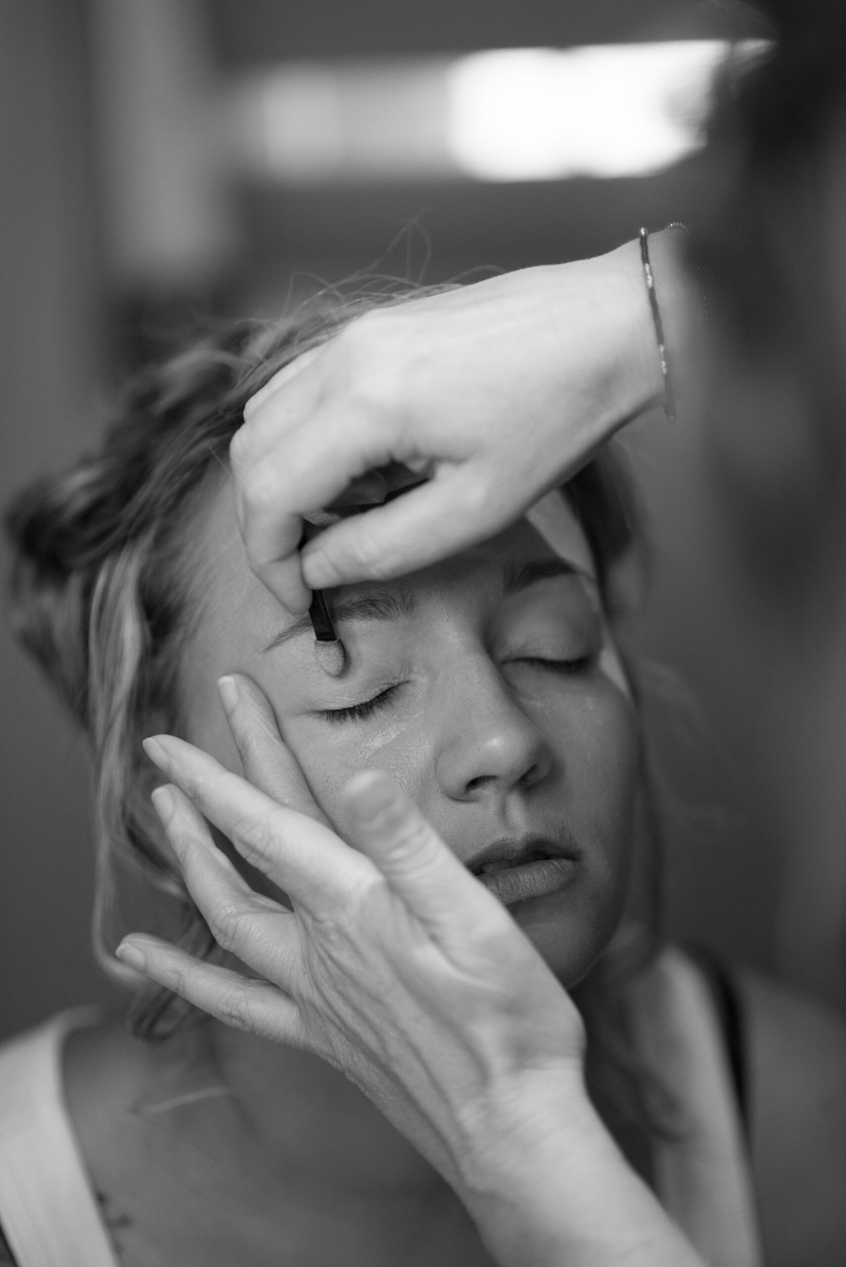 Maquillage de la mariée en noir et blanc